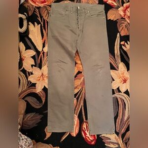 Stylish Gray RRL Straight-Leg corduroy Jeans